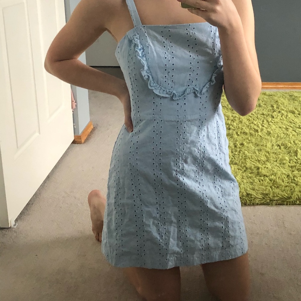 Powder Blue Mini Dress - Picture 2 of 6
